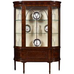 Mahogany Bow-Ended Display Cabinet