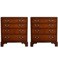 Vintage Pair of Small Mahogany Bedside Chests