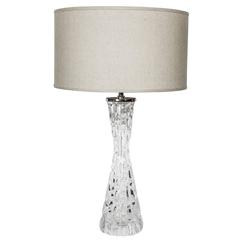 Mid-Century Ice Glass Lamp by Carl Fagerlund for Orrefors