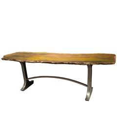 Rare Australian Tiger's Eye Slab Table 6