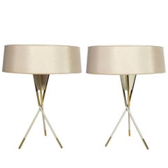 Modernist Tripod Table Lamps by Gerald Thurston 