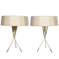 Modernist Tripod Table Lamps by Gerald Thurston 2