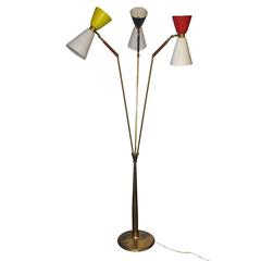 Rare Floor Lamp, Design Stilnovo, 1950