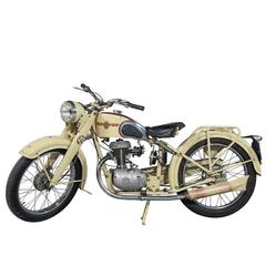 Vintage French New Map Motorcycle by Paul Martin