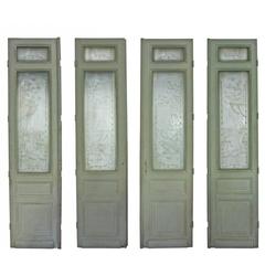 19th Century European Etched Glass Doors