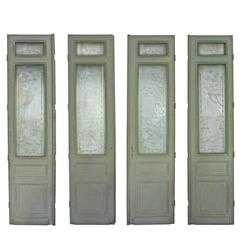 19th Century European Etched Glass Doors