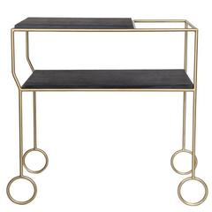 Biron Slate Top Bar Cart