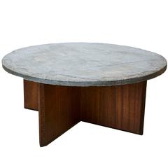 Frank Lloyd Wright for Henredon for Heritage Coffee Table with Slate Top