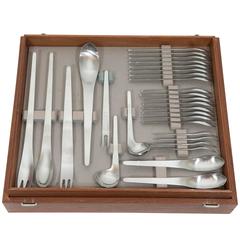 Arne Jacobsen Stainless Steel Flatware Service for Eight 10