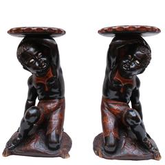 Pair of Statues Wood North of Italy, circa 1880