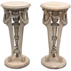 Pair of 19th Century Oak Pedestals