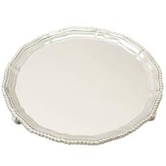 Sterling Silver Salver, Antique George VI