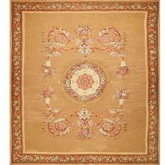 Large Antique French Aubusson Carpet 4