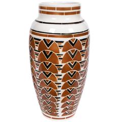 French Art Deco Period Ceramic Vase by Keller & Guerin Luneville, circa 1920s 11