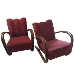 Pair of Jindrich Halabala "H269" Chairs