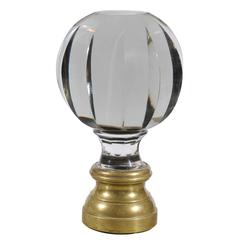 19th Century Crystal Bannistwer Finial from France