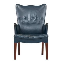 Bent Jörgen Jörgensen Armchair in Original Blue Leather