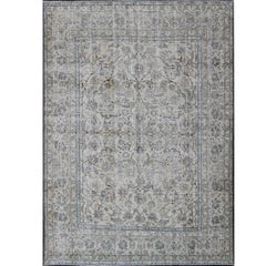 Vintage Persian Tabriz Rug with All-Over Floral Design