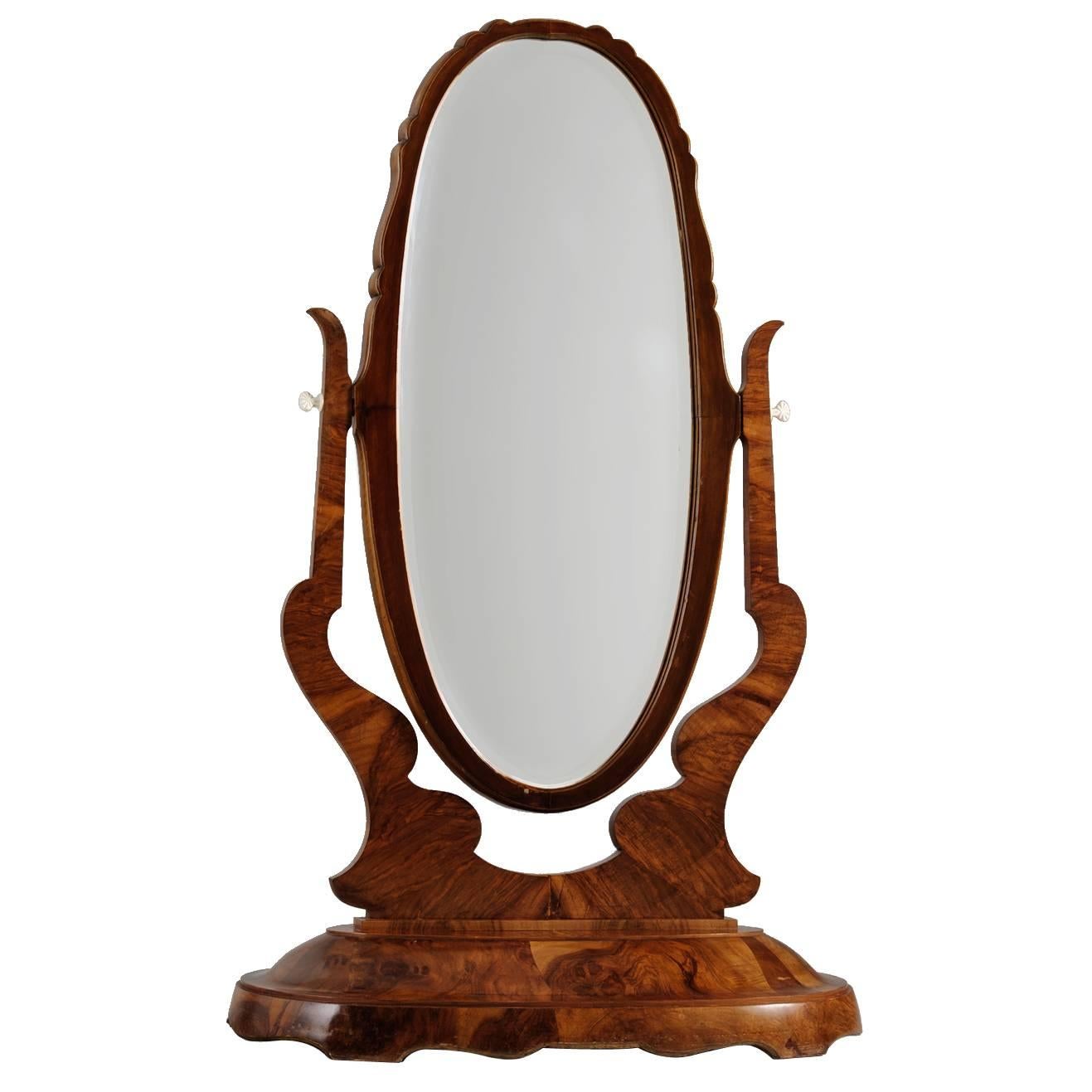 5.7ft / 175cm Tall Mahogany Dressing Mirror