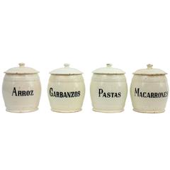 Collection of Spanish 19th Century Ceramic Kitchen Pots