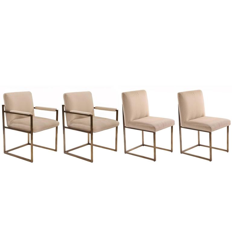 Milo Baughman Thayer Coggin Bronze Dining Chairs For At 1stdibs Milo Baughman Thayer Coggin Bronze Dining Chairs For