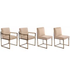 Milo Baughman Thayer Coggin Bronze Dining Chairs