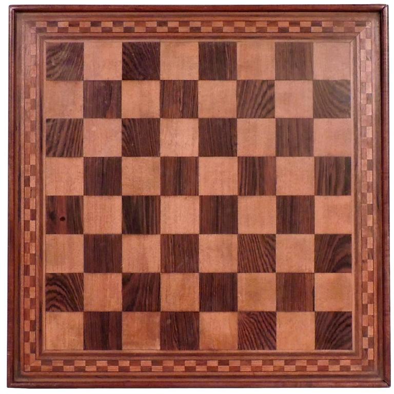 Marquetry Inlaid Wooden Game Board For Chess Checkers And Marquetry Inlaid Wooden Game Board For Chess Checkers And Parcheesi