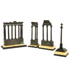 Set of four Grand Tour architectural models of Roman ruins, c. 1880