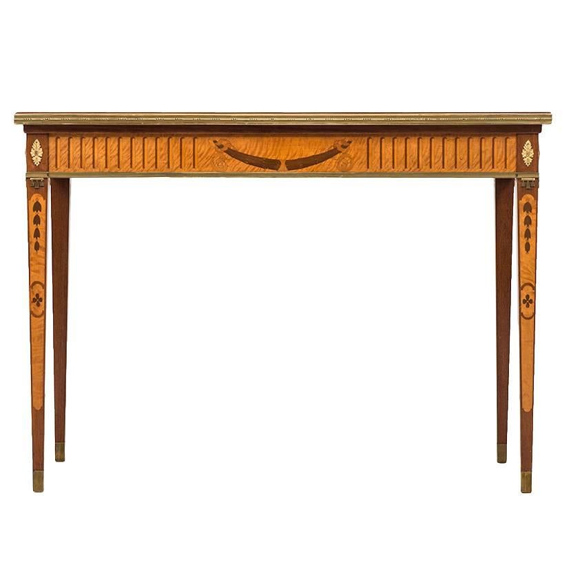 Gustavian Console Table in Mahogany by Nordiska Kompaniet in Sweden