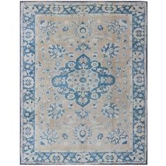 Vintage Turkish Oushak Rug 5