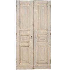 Pair of French 19th Century Painted Wood Doors