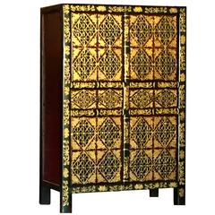 Splendid Gilt Tibetan Diamond Cabinet