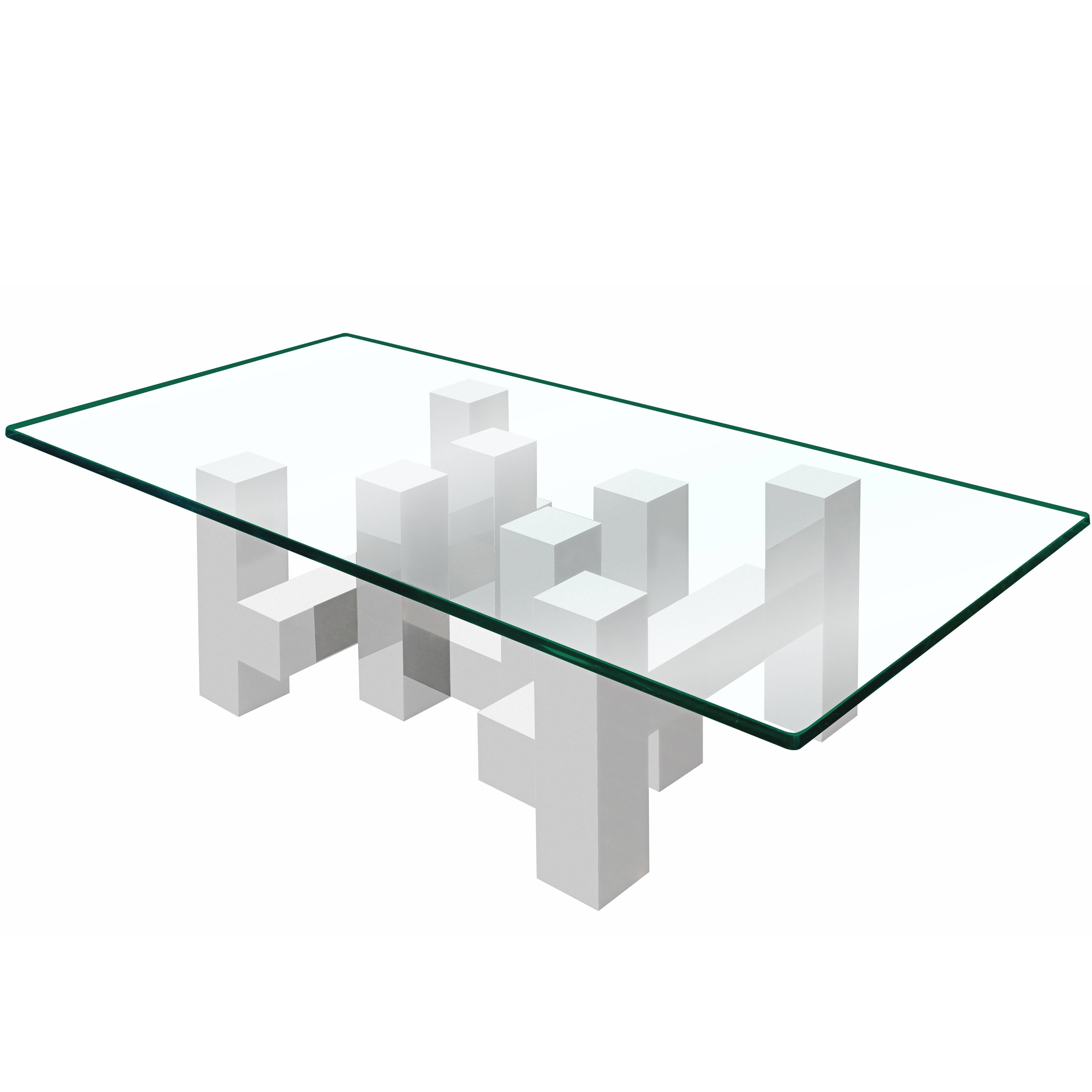 Large Architectural Coffee Table by Paul Mayen for Habitat at 1stDibs