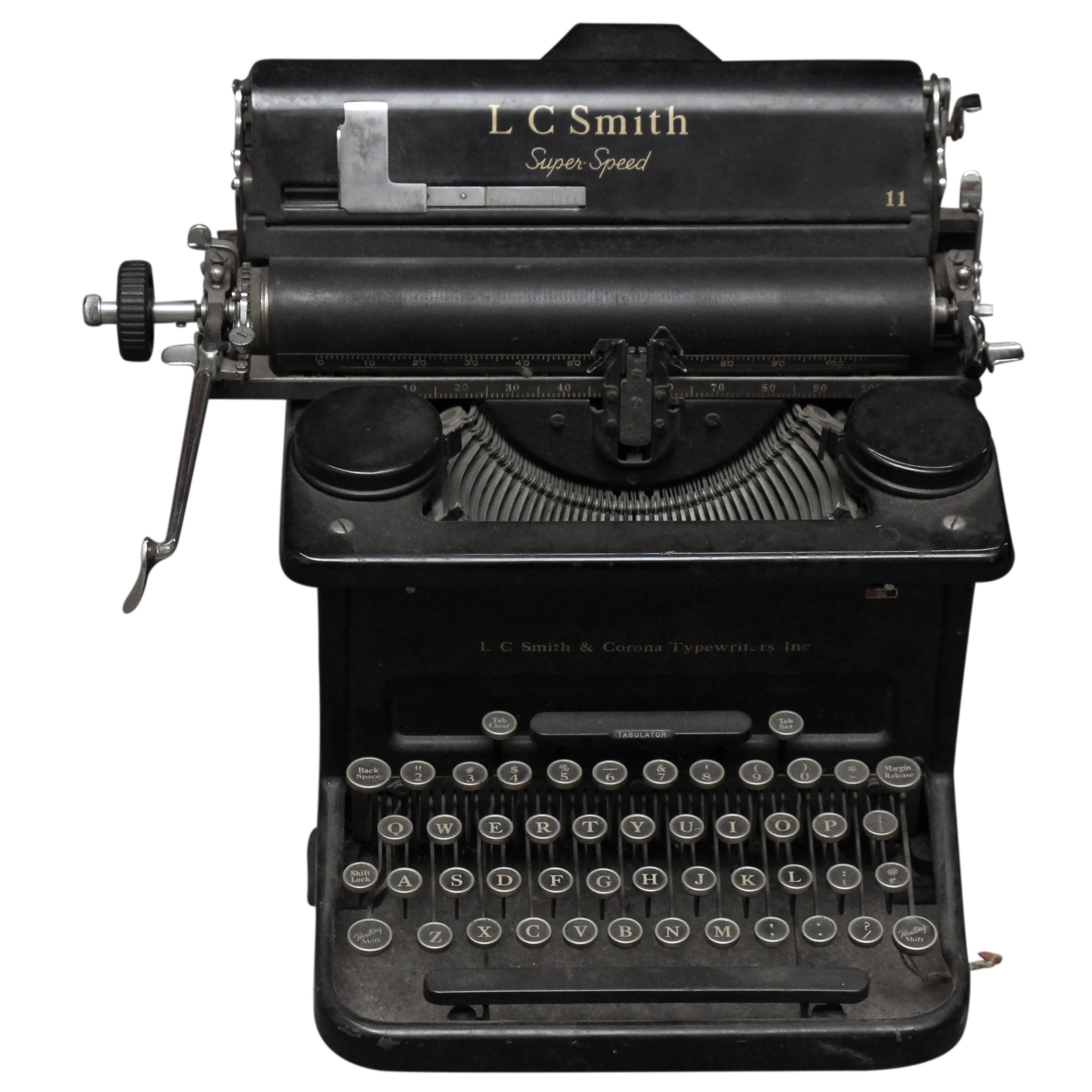1938 L.C. Smith & Corona Super Speed Typewriter