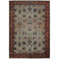 Large Palace Size Hand Knotted Wool  Antique Indian Agra Rug