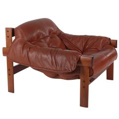 Percival Lafer Brazilian Rosewood and Leather Lounge Chair