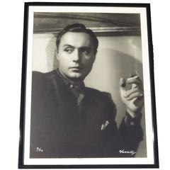 Large 1938 Charles Boyer by George Hurrell, Signed and Numbered