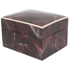 Exquisite Iridescent Pen Shell Box with Bone Trim Detail 2