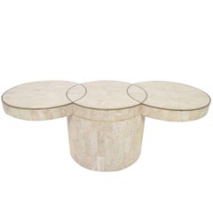 Tessellated Fossil Stone Cocktail Coffee Table by Maitland Smith