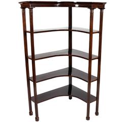 Austrian Biedermeier Period Mahogany Corner Etagere, Early 1800s 11