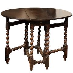 18th Century Barley Twist Gate Leg Table