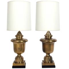 Pair of Brass Urn Lamps 3
