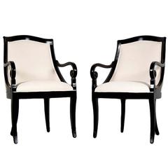 Pair of Vintage Hollywood Regency Armchairs