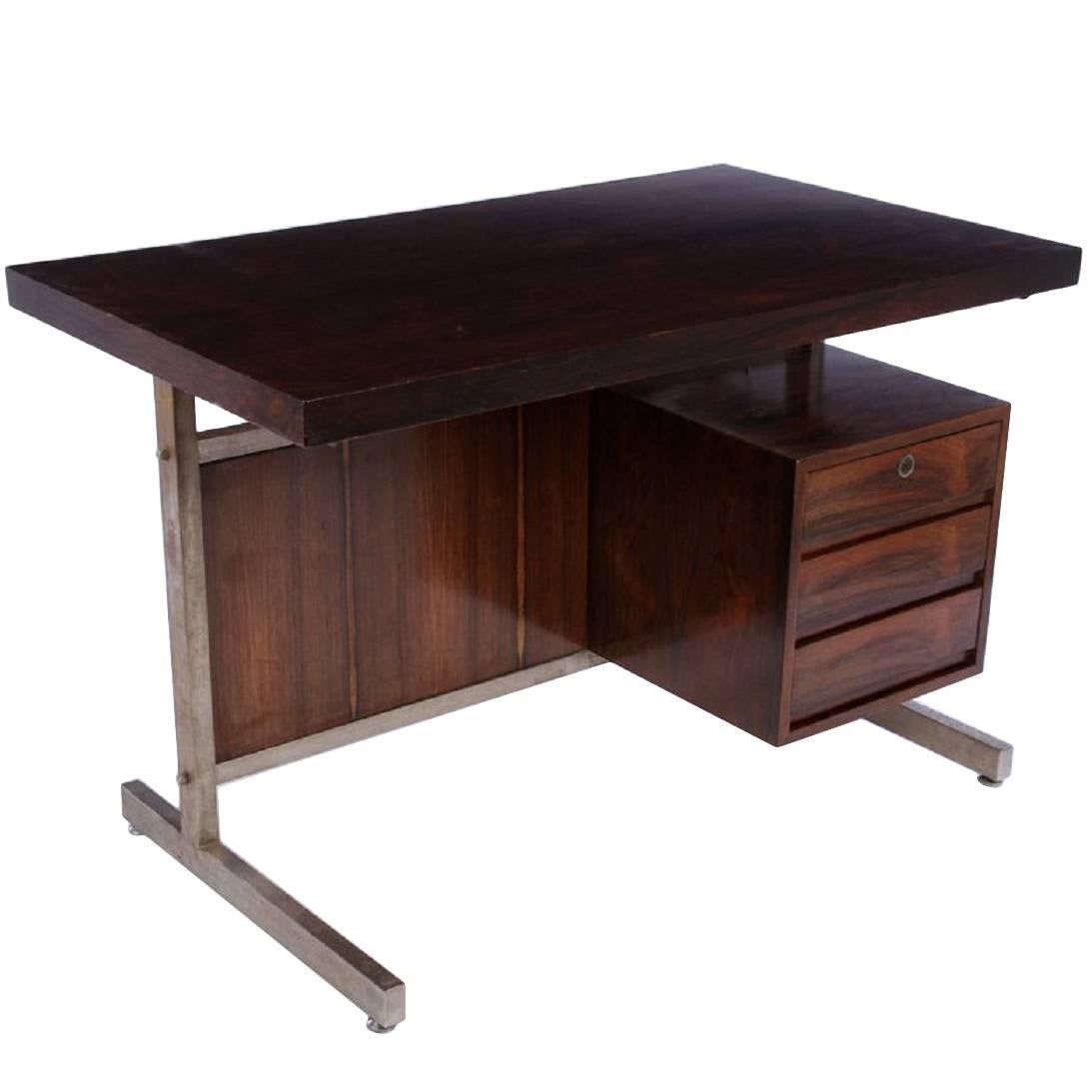 Edward Wormley Style Rosewood Writing Desk For Sale