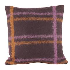 Plaid Wool Accent Pillow 