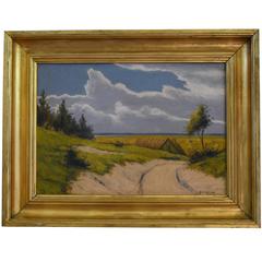 Landscape Oil Painting with a Country Road