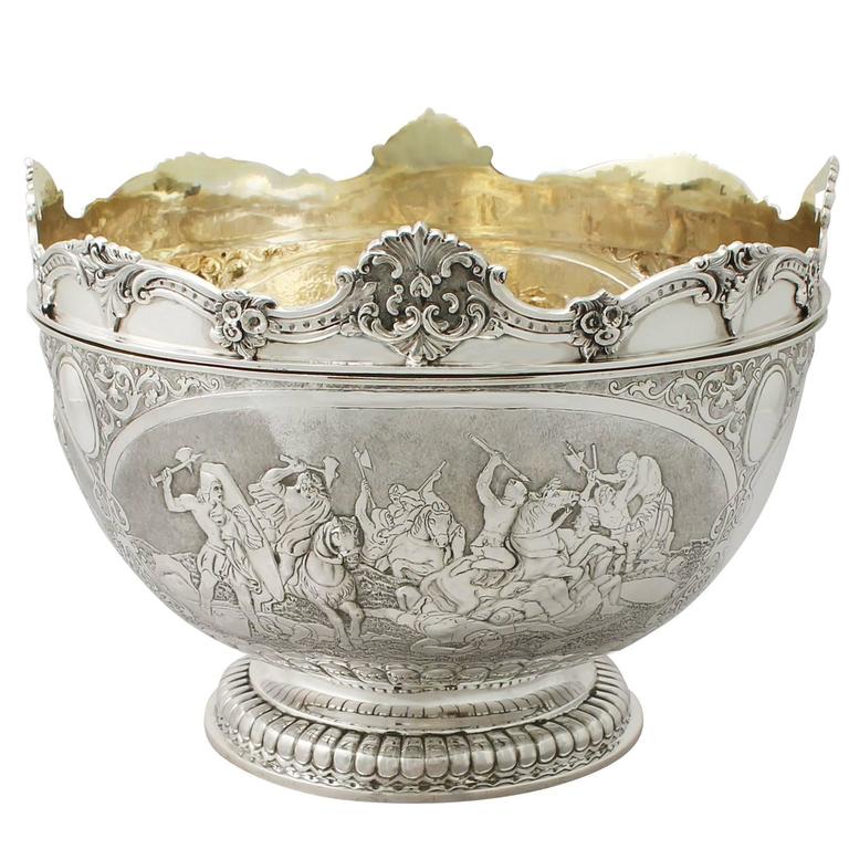 Sterling Silver Monteith Bowl/Centerpiece, Antique Victorian at 1stDibs