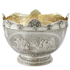 Sterling Silver Monteith Bowl/Centerpiece, Antique Victorian