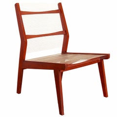 "The Concealed Bedroom" Easy Chair with Teak Frame and Angled Back