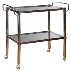 Chrome Two Tier Bar Cart 7